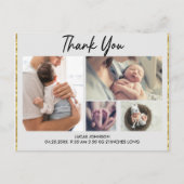 Custom 4 Foto Collage Baby Danke Postcard Postkarte (Vorderseite)