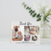 Custom 4 Foto Collage Baby Danke Postcard Postkarte (Stehend Vorderseite)