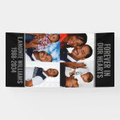 Custom 4 Foto Collage Beerdigung Grave Cover Banne Banner (Horizontal)