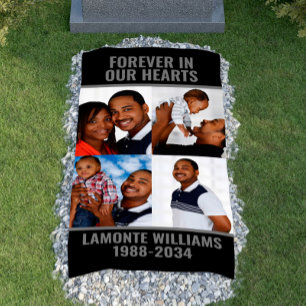 Custom 4 Foto Collage Beerdigung Grave Cover Banne Banner
