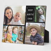 Custom 4 Foto Collage Best Auntie Ever Fotoplatte (Seite)