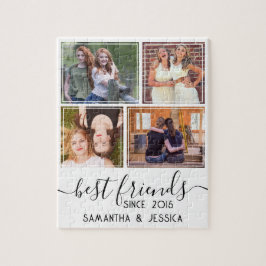 Custom 4 Foto Collage Best Friends BESTE FREUNDIN Puzzle