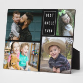 Custom 4 Foto Collage Best Uncle Ever Fotoplatte (Seite)