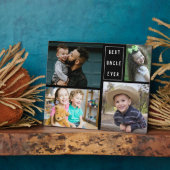 Custom 4 Foto Collage Best Uncle Ever Fotoplatte (Seite)