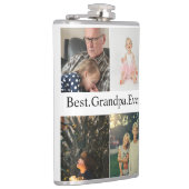 Custom 4 Foto Collage Beste Opa je Flachmann (Rechts)