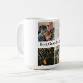Custom 4 Foto Collage Beste Opa je Kaffeetasse (Vorderseite Links)
