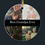 Custom 4 Foto Collage Beste Opa je Keramik Ornament<br><div class="desc">Custom 4 Foto Collage Beste Opa je Keramik Ornament</div>