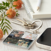 Custom 4 Foto Collage Beste Opa je Schlüsselanhänger (Vorderseite rechts)