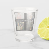 Custom 4 Foto Collage Beste Opa je Schnapsglas (Rückseite)