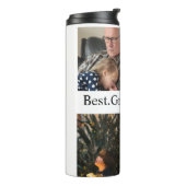 Custom 4 Foto Collage Beste Opa je Thermosbecher (Nach links gedreht)