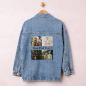 Custom 4 Foto Collage Bester Vater je Jeansjacke (Hangar)