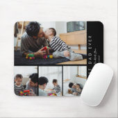 Custom 4 Foto Collage Bester Vater je Mit Monogram Mousepad (Mit Mouse)