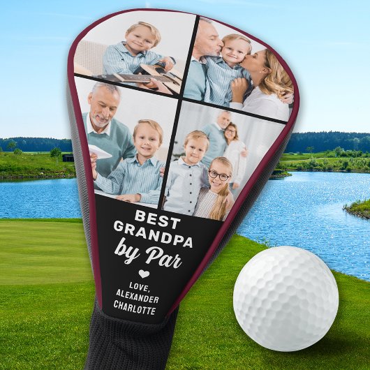 Custom 4 Foto Collage Einzigartiges Großvatergesch Golf Headcover