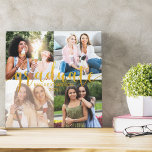 Custom 4 Foto Collage Gold Graduate Abschluss Leinwanddruck<br><div class="desc">Personalisiertes Foto Collage, viereckige Leinwand. Mit goldenem Glitzer handschriftlich wird "Graduate" mit Ihrem Namen und Jahr als Texteüberlagerung auf Ihre Fotos gedruckt. Die Fotovorlage ist Set für Sie, 4 Ihrer Lieblingsfotos von Ihnen, Ihre Bestien und Erinnerungen von Spaß-Zeiten während Ihres Studiums hinzuzufügen. Bitte stöbern Sie in meinem Geschäft für weitere...</div>