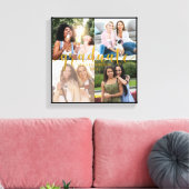 Custom 4 Foto Collage Gold Graduate Abschluss Leinwanddruck (Insitu (Wohnzimmer))