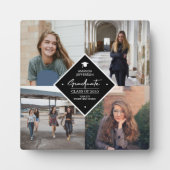Custom 4 Foto Collage Grid moderne Absolventen Fotoplatte (Vorderseite)