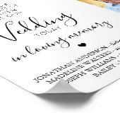 Custom 4 Foto Collage Heaven Wedding Memorial Poster (Ecke)