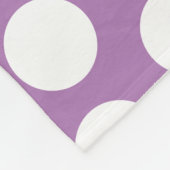 Custom 4 Foto Collage Lila Polka Dot Grau Name Fleecedecke (Ecke)