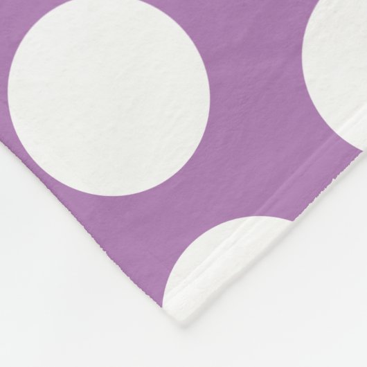 Custom 4 Foto Collage Lila Polka Dot Grau Name Fleecedecke (Ecke)