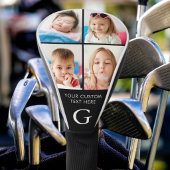 Custom 4 Foto Collage Mit Monogramm Golf Head Cove Headcover