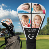 Custom 4 Foto Collage Mit Monogramm Golf Head Cove Headcover