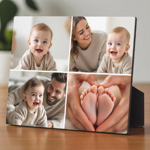 Custom 4 Foto Collage Niedlich Baby Fotoplatte