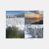 Custom 4 Foto Collage Personalisiert Fleecedecke (Vorderseite (Horizontal))