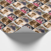 Custom 4 Foto Collage Personalisiert Geschenkpapier (Ecke)