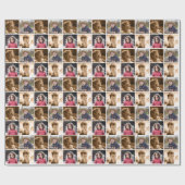 Custom 4 Foto Collage Personalisiert Geschenkpapier (Flach)