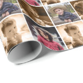 Custom 4 Foto Collage Personalisiert Geschenkpapier (Rolleneckpunkt)