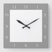 Custom 4 Foto Collage Personalisiert Quadratische Wanduhr (Vorderseite)