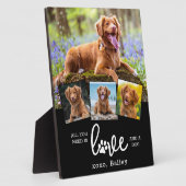 Custom 4 Foto Collage Personalisierte LIEBE und ei Fotoplatte (Seite)