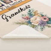 Custom 4 Foto Enkelkinder Blume orange Sherpadecke (3/4)