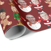 Custom 4 Foto Family Face Foto Weihnachtsgeschenk Geschenkpapier (Rolleneckpunkt)