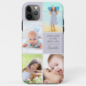 Custom 4 Foto Mama Life is Best Life Lilac Case-Mate iPhone Hülle (Rückseite)