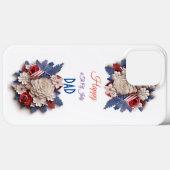 Custom 4. Juli: 3D Patriotische Blume Case-Mate iPhone Hülle (Rückseite (Horizontal))