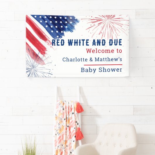 Custom 4. Juli Baby Duwer Red White Blue Banner (Insitu)