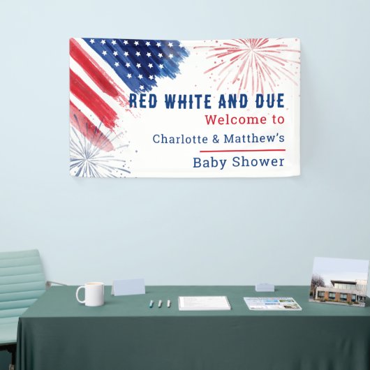 Custom 4. Juli Baby Duwer Red White Blue Banner (Messeveranstaltung)