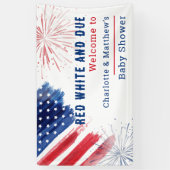 Custom 4. Juli Baby Duwer Red White Blue Banner (Vertikal)