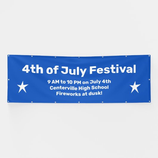 Custom 4. Juli Celebration Banner (Horizontal)