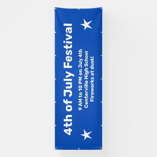 Custom 4. Juli Celebration Banner (Vertikal)