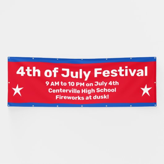 Custom 4. Juli Celebration Banner (Horizontal)