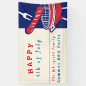 Custom 4. Juli Family Summer GRILLEN Banner (Vertikal)