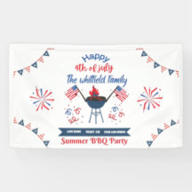 Custom 4. Juli Family Summer GRILLEN Party Banner