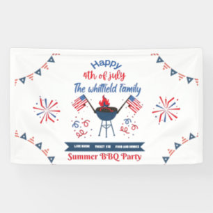 Custom 4. Juli Family Summer GRILLEN Party Banner
