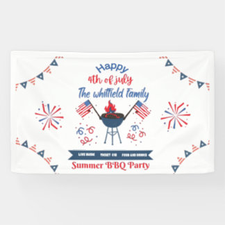 Custom 4. Juli Family Summer GRILLEN Party Banner