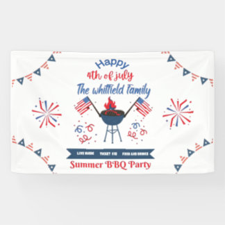 Custom 4. Juli Family Summer GRILLEN Party Banner