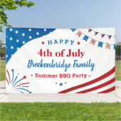 Custom 4. Juli Family Summer GRILLEN Party Banner (Außenbereich)