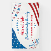 Custom 4. Juli Family Summer GRILLEN Party Banner (Vertikal)