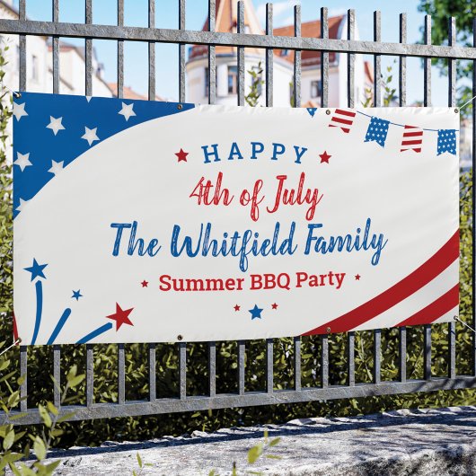 Custom 4. Juli Family Summer GRILLEN Party Banner